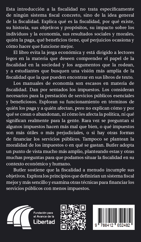 Contraportada de Introducción a la Fiscalidad